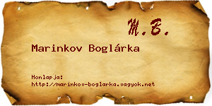 Marinkov Boglárka névjegykártya