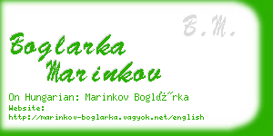 boglarka marinkov business card